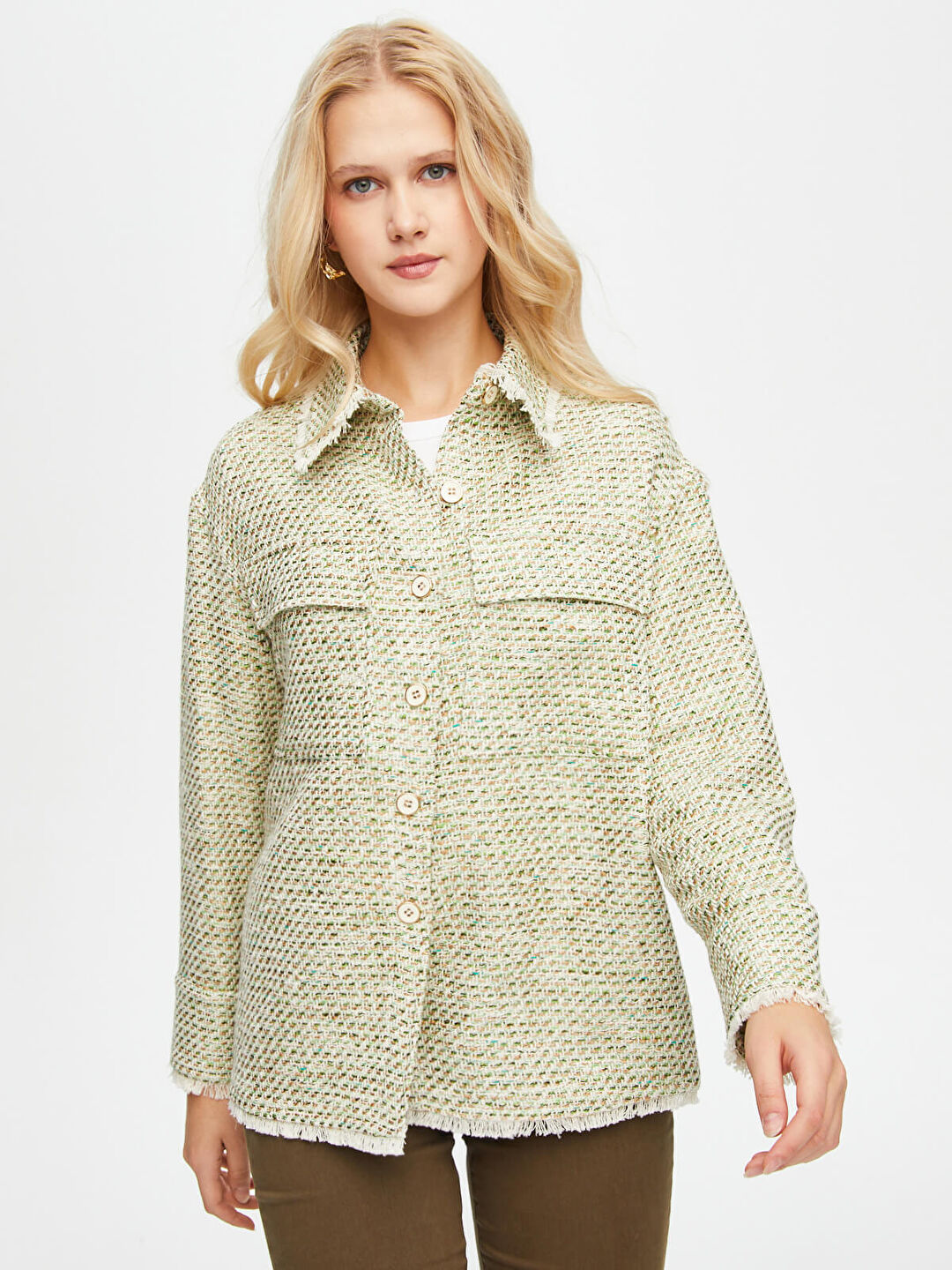 Faik Sönmez Oversize Gömlek Yaka Midi Tunik - Günlük & Şık Secondary image