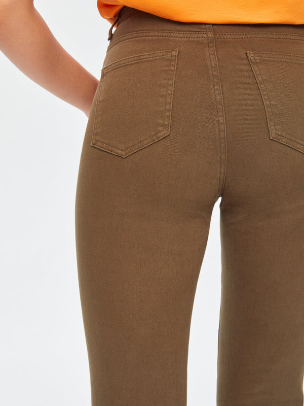 Faik Sönmez Minimalist Crop Kadın Pantolon - Yüksek Bel Midi Boy