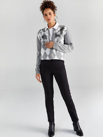 Faik Sönmez Kadın Slim Fit Normal Bel Düz Dokuma Dar Paça Pantolon