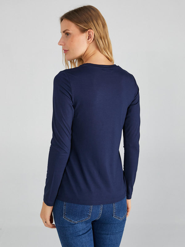 Faik Sönmez Minimalist Oversize Uzun Kol Kadın T-Shirt - Günlük Şıklık