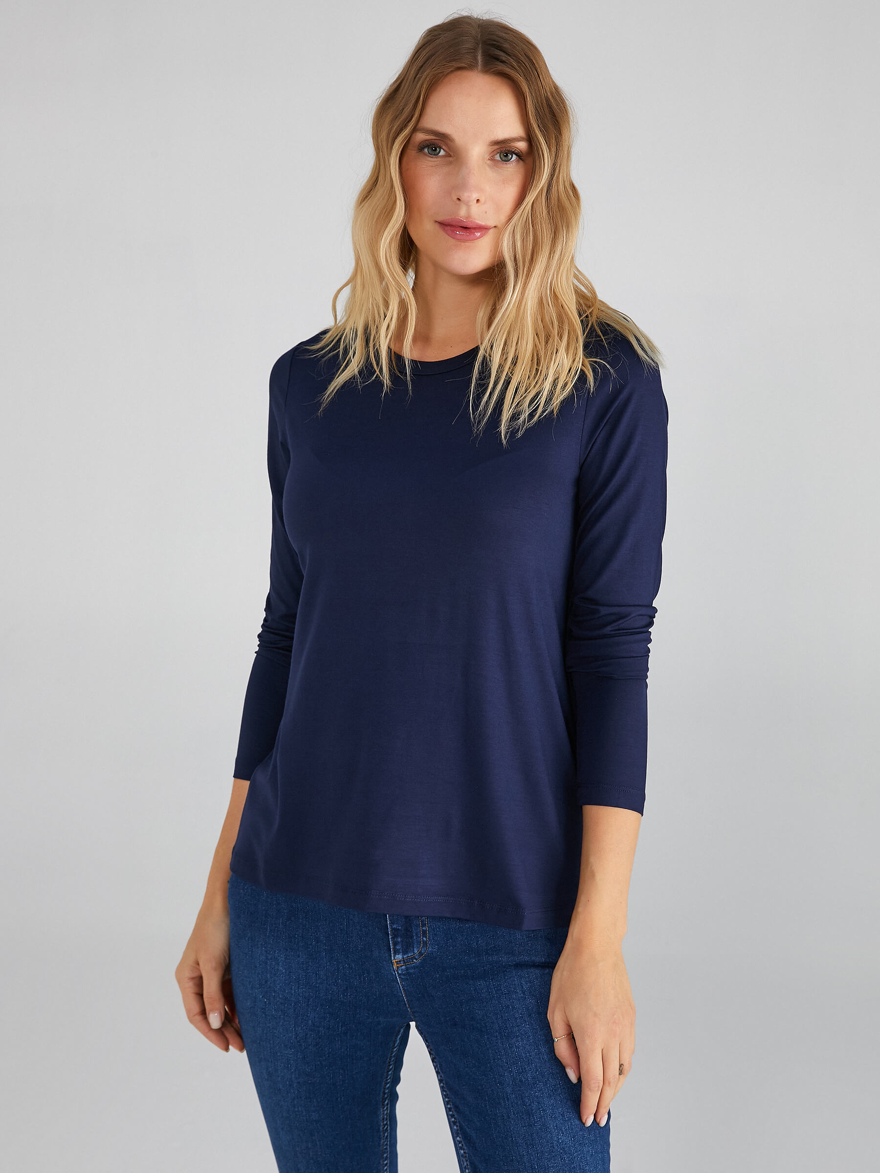 Faik Sönmez Minimalist Oversize Uzun Kol Kadın T-Shirt - Günlük Şıklık Secondary image