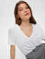 Faik Sönmez Minimalist Oversize V Yaka Kadın T-Shirt - Kısa Kol