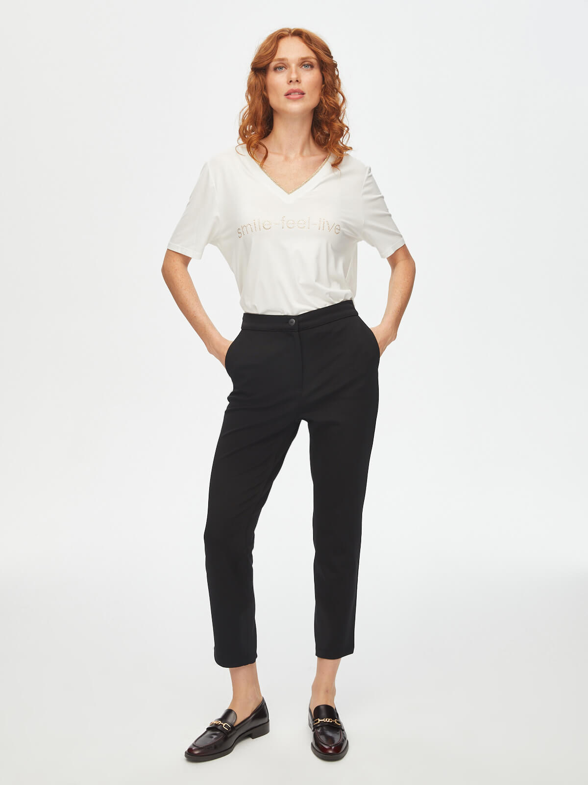 Faik Sönmez Minimalist Yüksek Bel 7/8 Kadın Pantolon - Modern Kesim