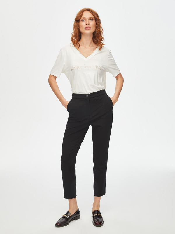Faik Sönmez Minimalist Yüksek Bel 7/8 Kadın Pantolon - Modern Kesim