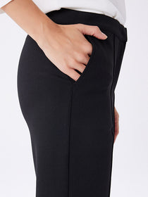 Faik Sönmez Önü Dikiş Detaylı Wıde Leg Fıt Örme Pantolon W27PNT012