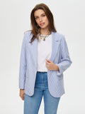 Faik Sönmez Oversize Striped Women's Jacket - Minimalist Style