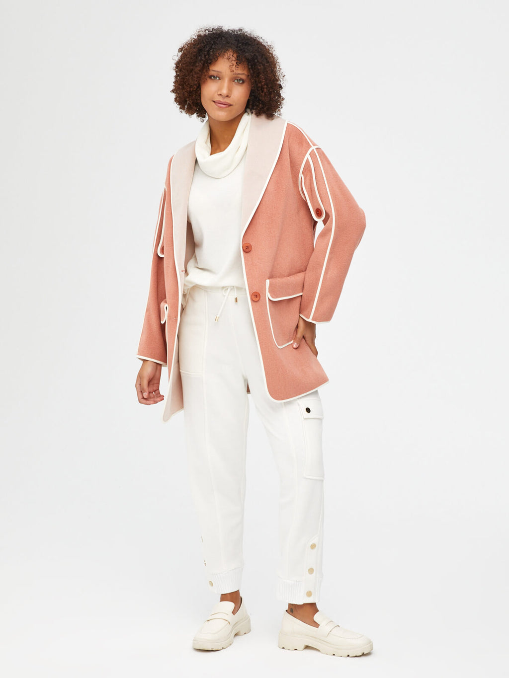 Faik Sönmez Oversize Midi Kaban - Minimalist Tasarım