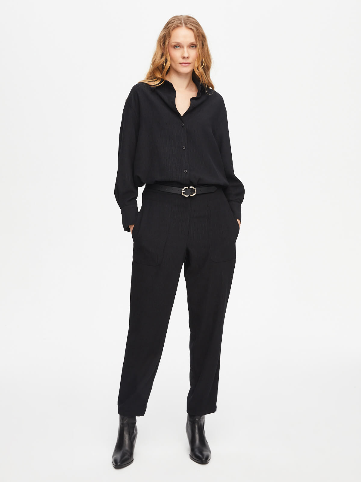 Faik Sönmez Oversize Midi Kadın Pantolon - Minimalist Stil