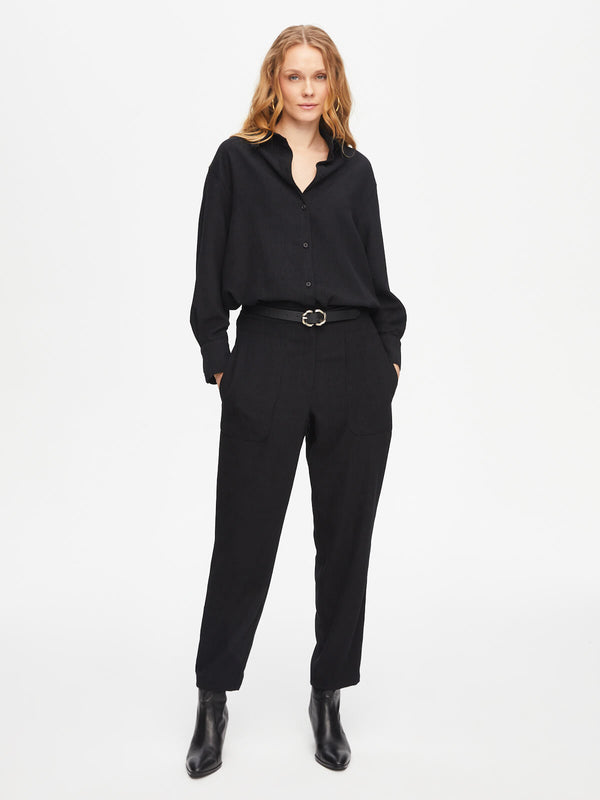 Faik Sönmez Oversize Midi Kadın Pantolon - Minimalist Stil