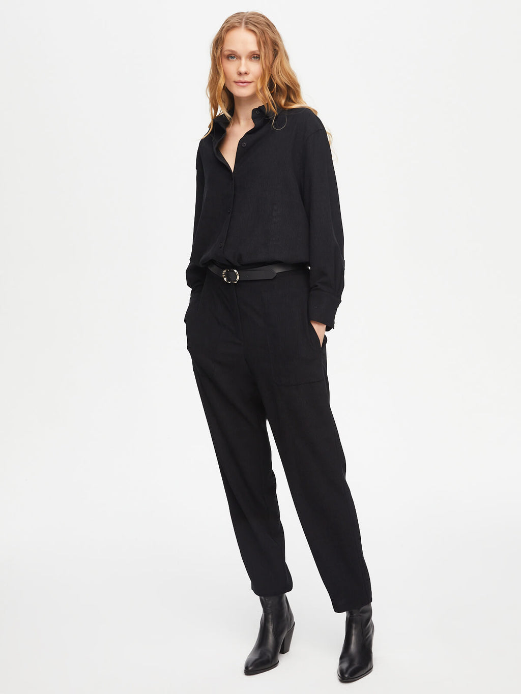 Faik Sönmez Oversize Midi Kadın Pantolon - Minimalist Stil