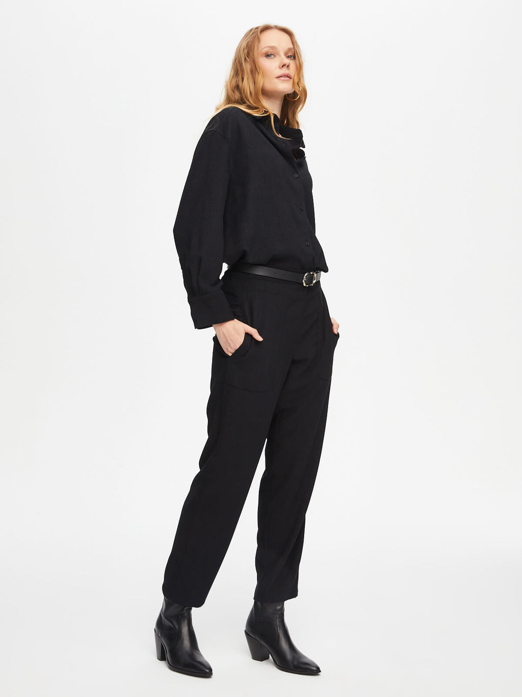Faik Sönmez Oversize Midi Kadın Pantolon - Minimalist Stil