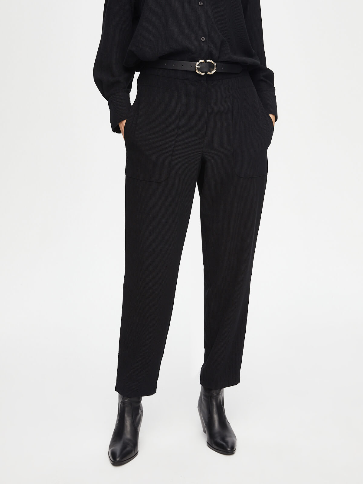 Faik Sönmez Oversize Midi Kadın Pantolon - Minimalist Stil