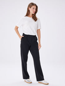 Faik Sönmez Relax Kendinden Simli Straight Fit Örme Pantolon W27PNT036