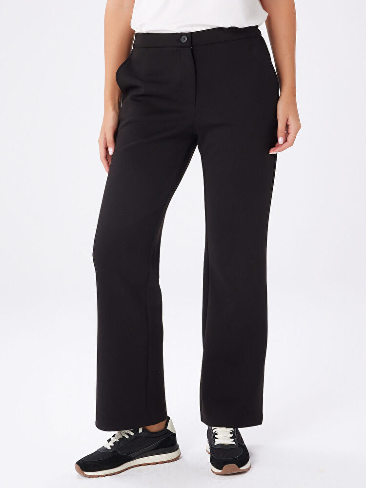 Faik Sönmez Relax Straight Fit Örme Pantolon Secondary image
