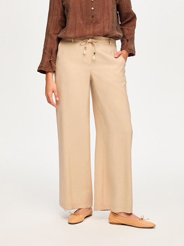 Faik Sönmez Wide Leg Fit Modallı Beli Lastikli Pantolon US26PNT029