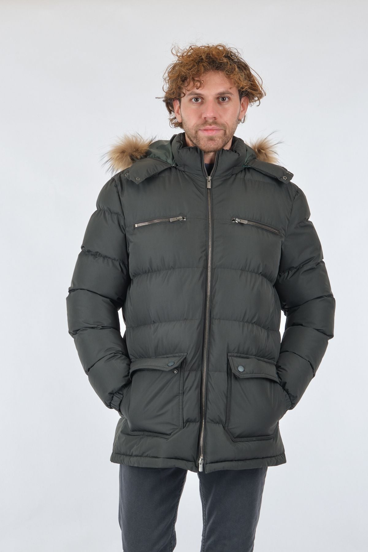 Four Hand's Oversize Kapüşonlu Minimalist Erkek Kaban - Kışlık Main image