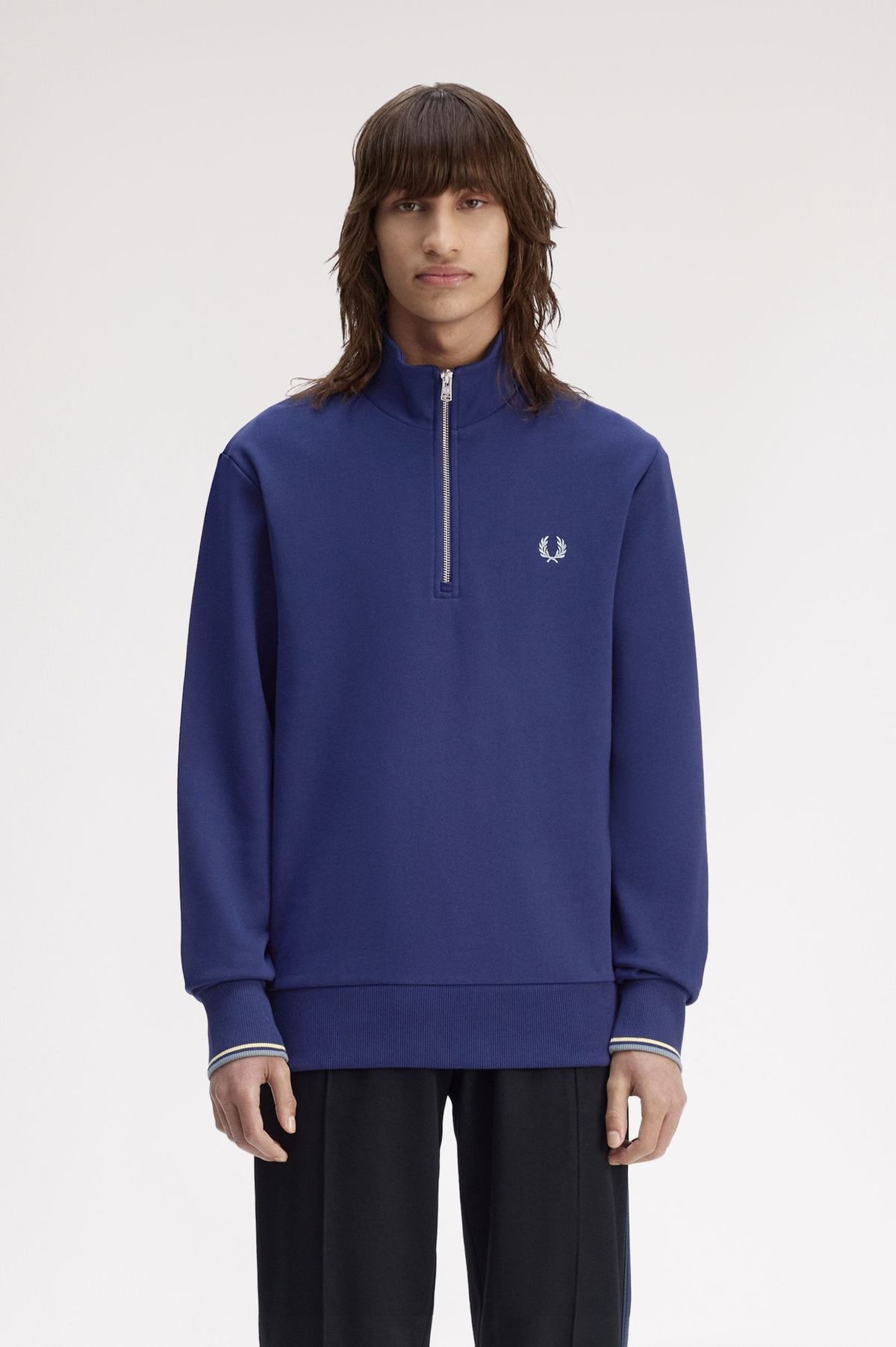 Fred Perry Erkek Bisiklet Yaka Standart Kalıp Sweatshirt Ana görsel