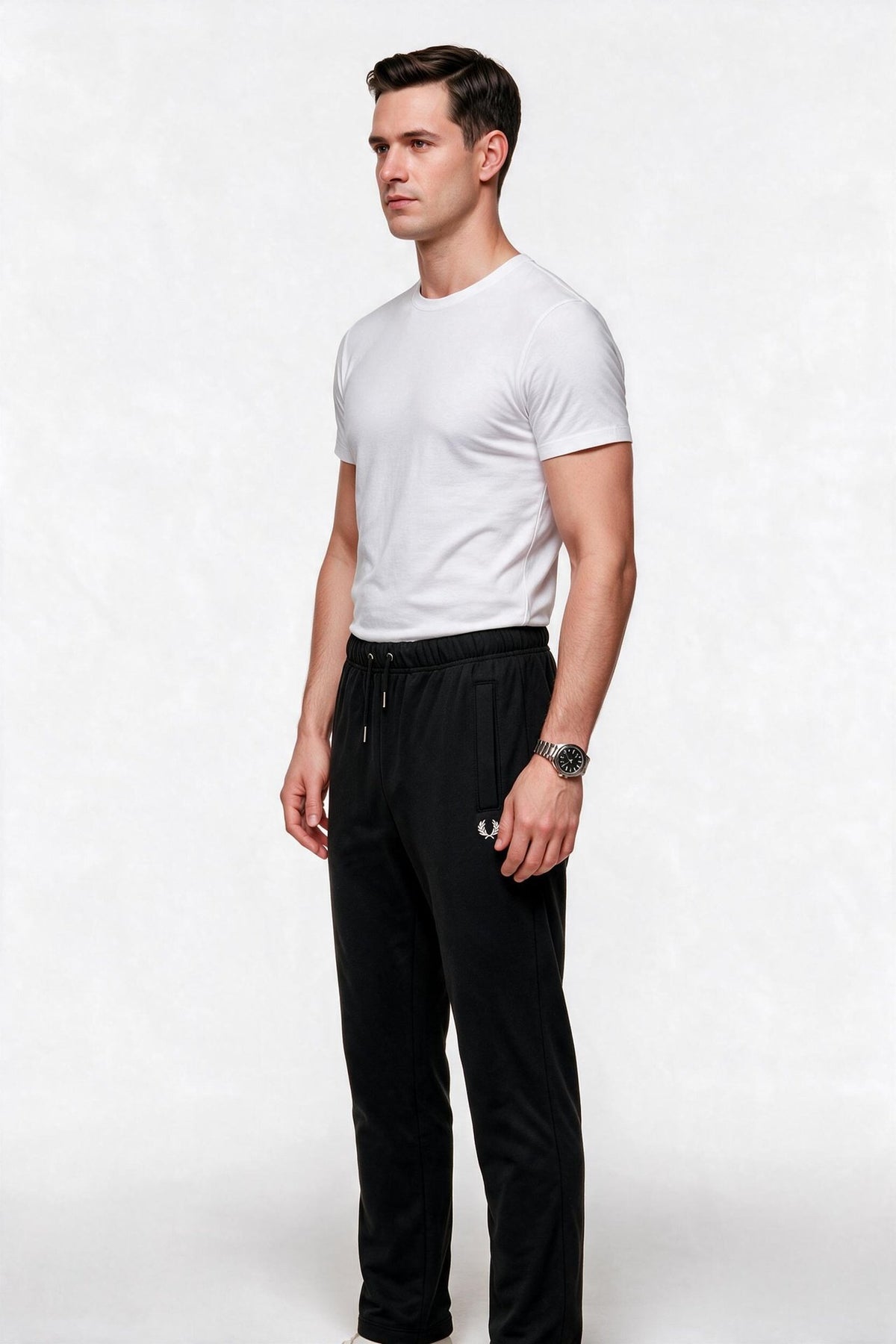 Fred Perry Erkek Normal Kesim İpli Bel Logo İşlemeli Düz Paça Eşofman Altı