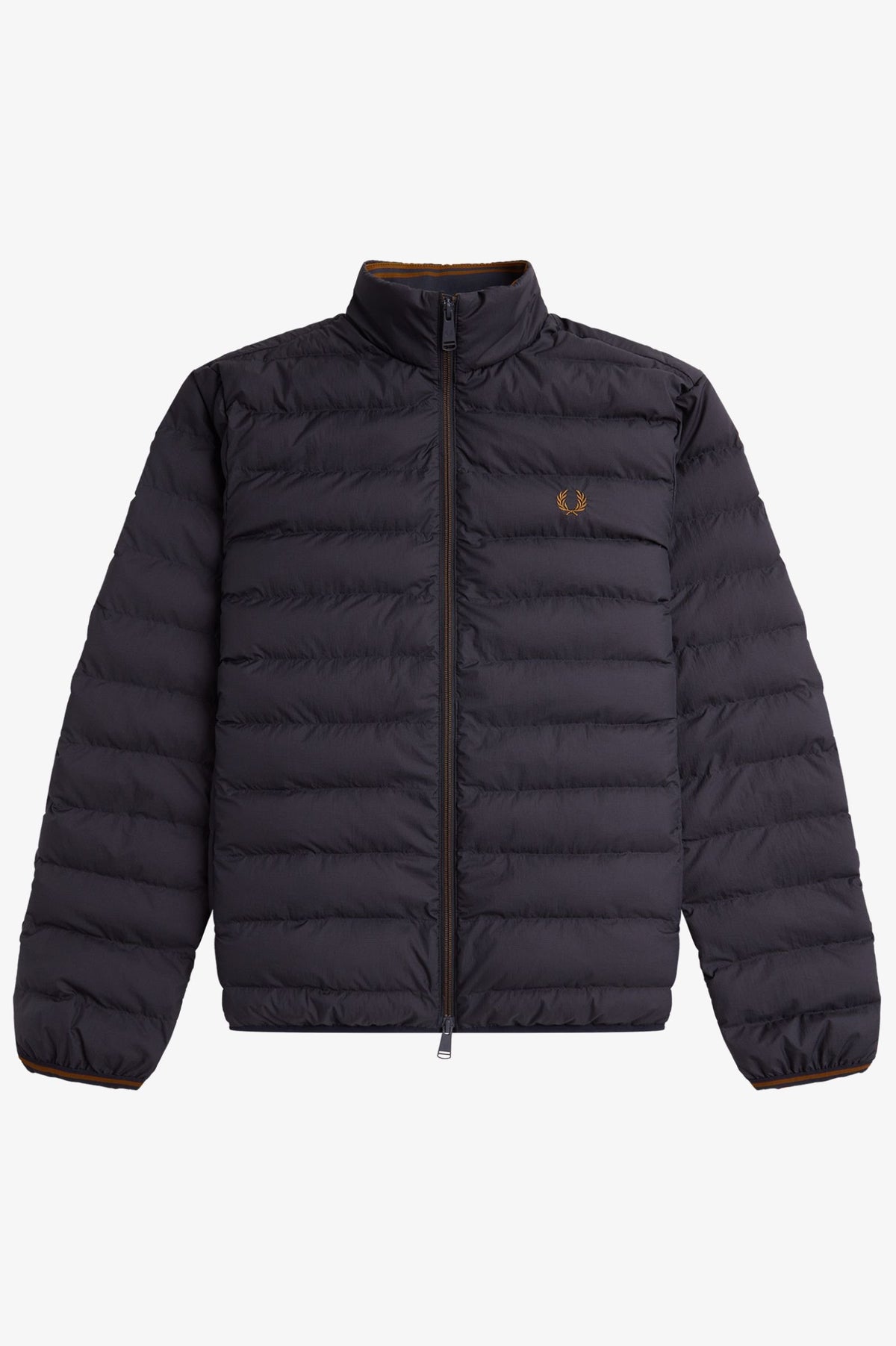 Fred Perry Erkek Dik Yaka Fermuarlı Kapitone Dolgulu Kışlık Mont Ceket
