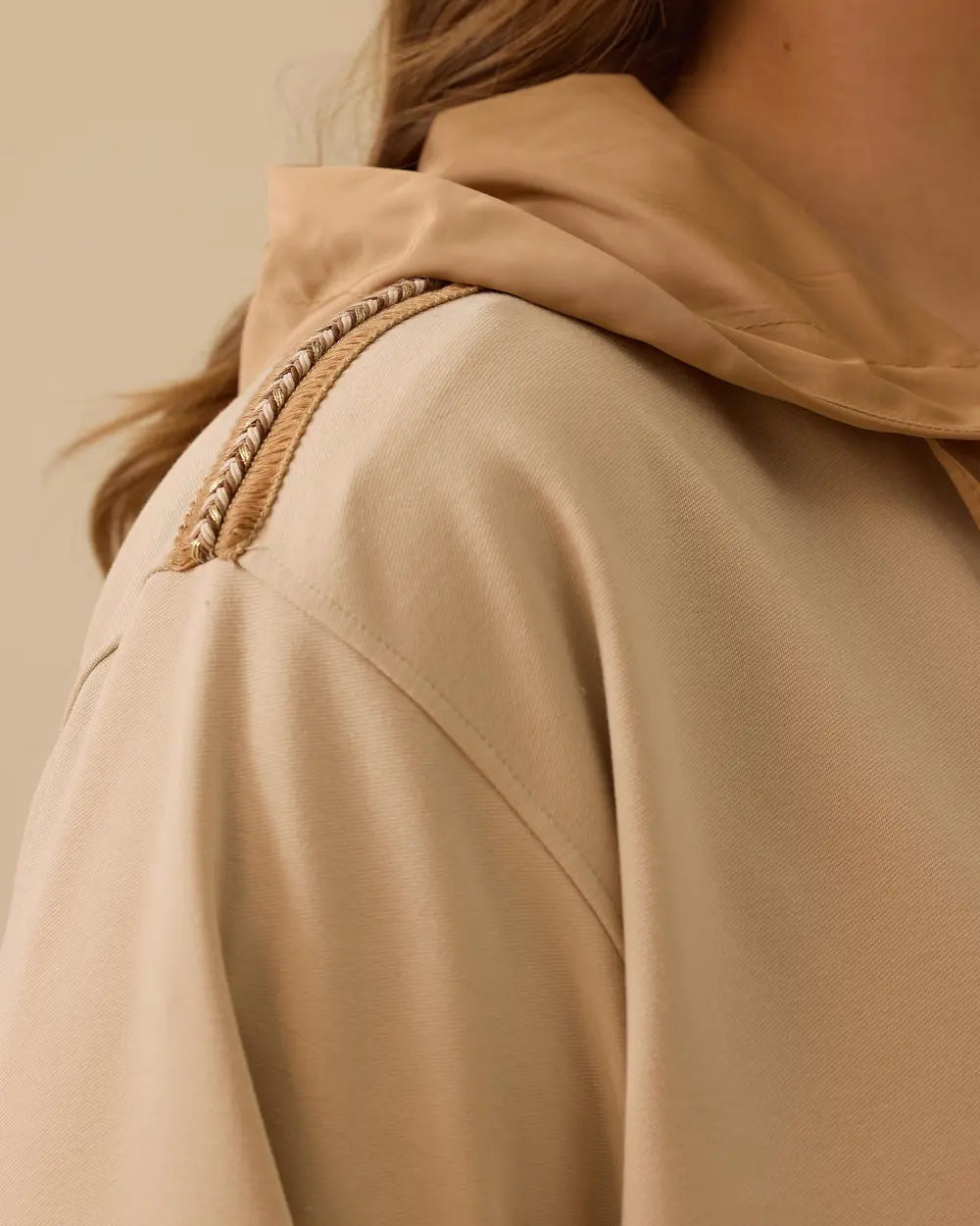Gala-xi Kadın Oversize Kapüşonlu Minimalist Ceket - Günlük Kullanım