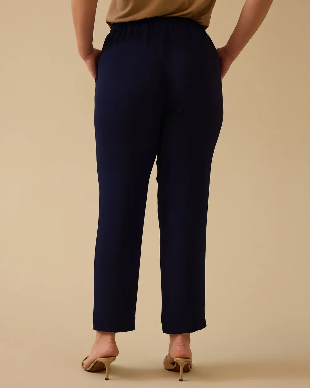 Gala-xi Minimalist Kadın Pantolon - Yüksek Bel Midi - Günlük Şıklık