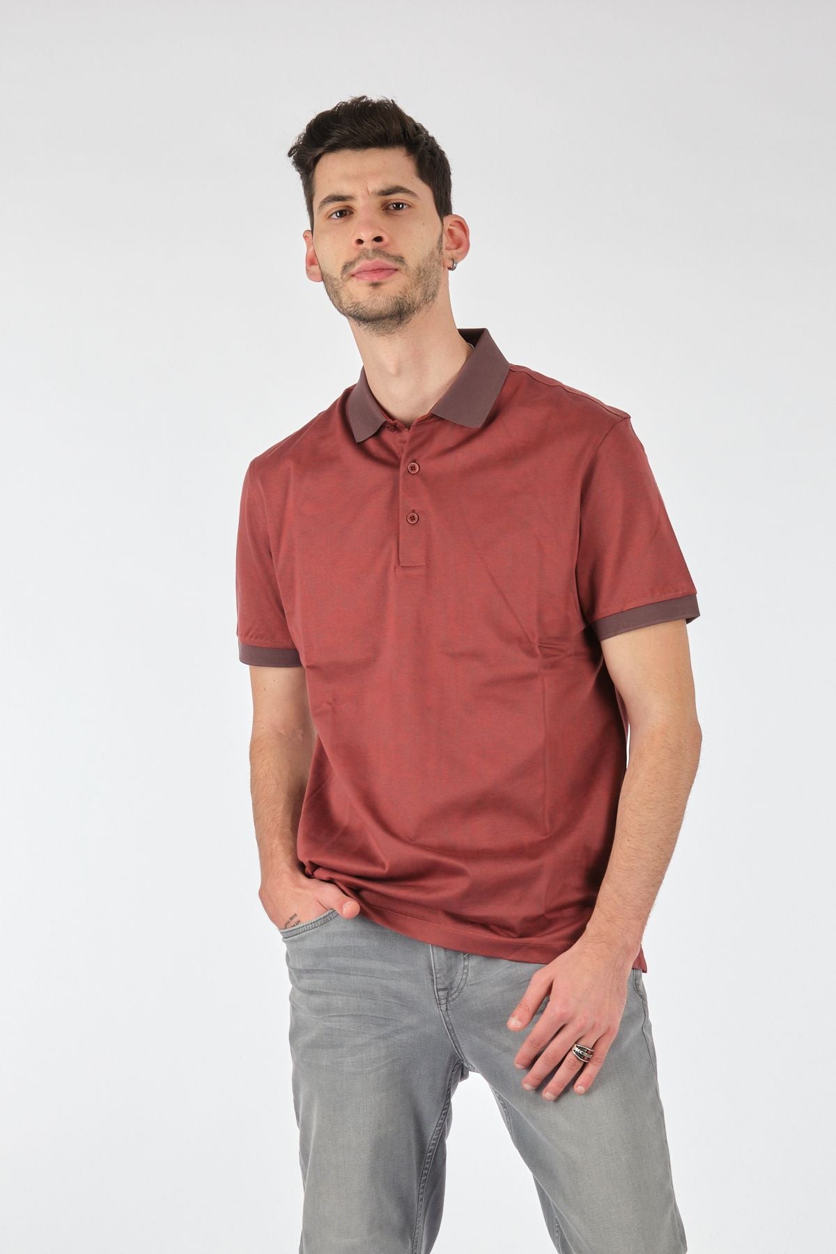 Gallus Minimalist Polo Yaka Kısa Kol Erkek T-Shirt - Günlük Stil Main image