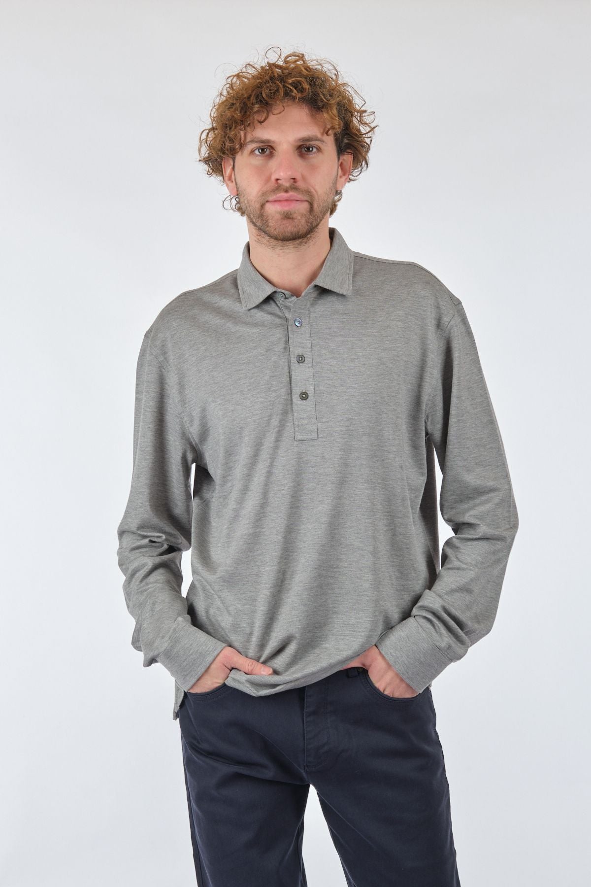 Gallus Erkek Uzun Kol Polo Yaka Sweatshirt - Minimalist & Günlük Main image