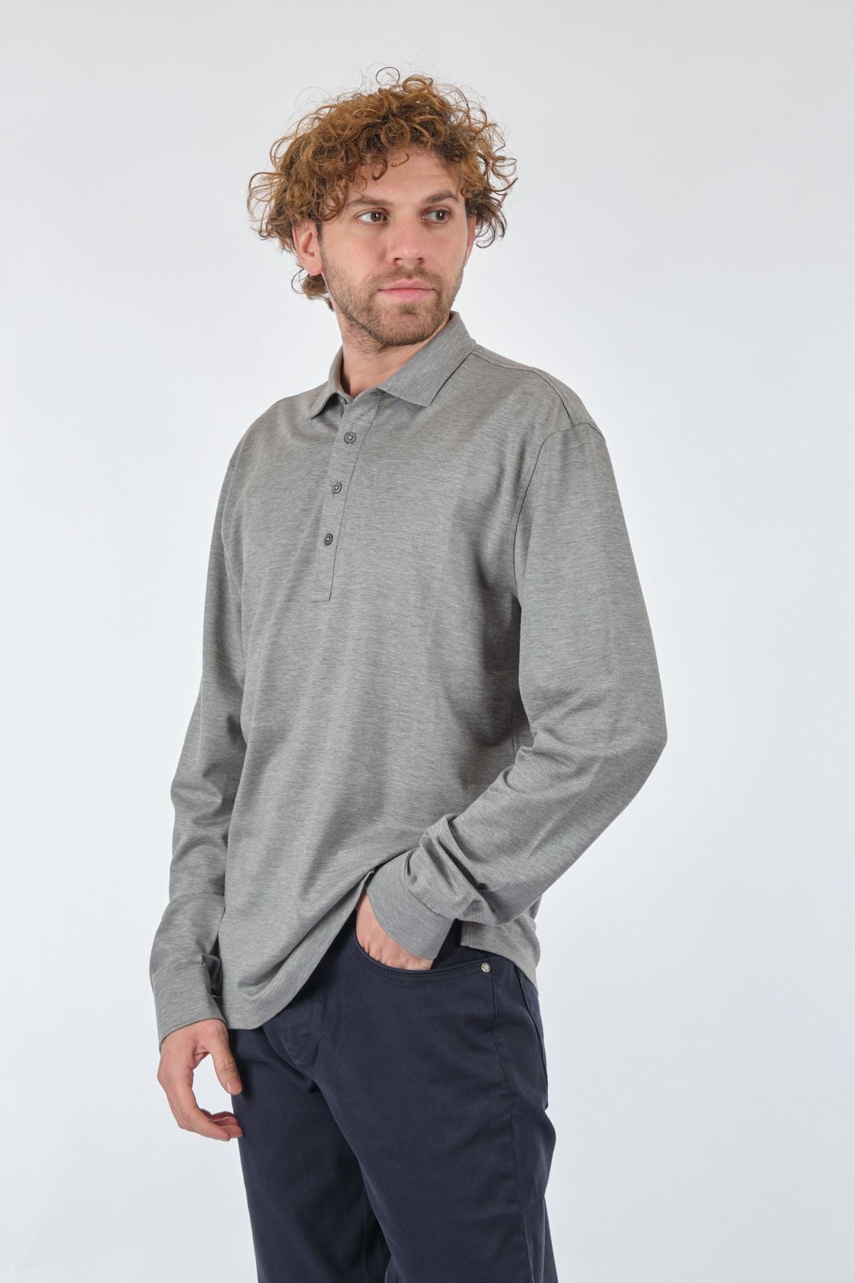 Gallus Erkek Uzun Kol Polo Yaka Sweatshirt - Minimalist & Günlük Secondary image