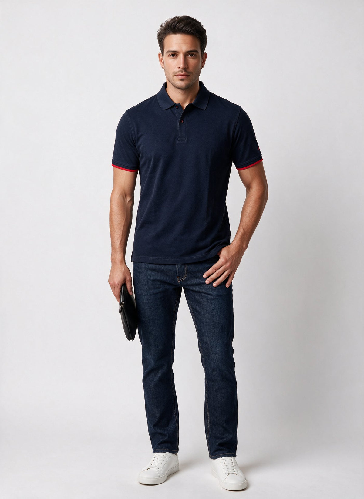 Giant Erkek Polo Yaka Pamuklu Kısa Kollu Logolu T-Shirt
