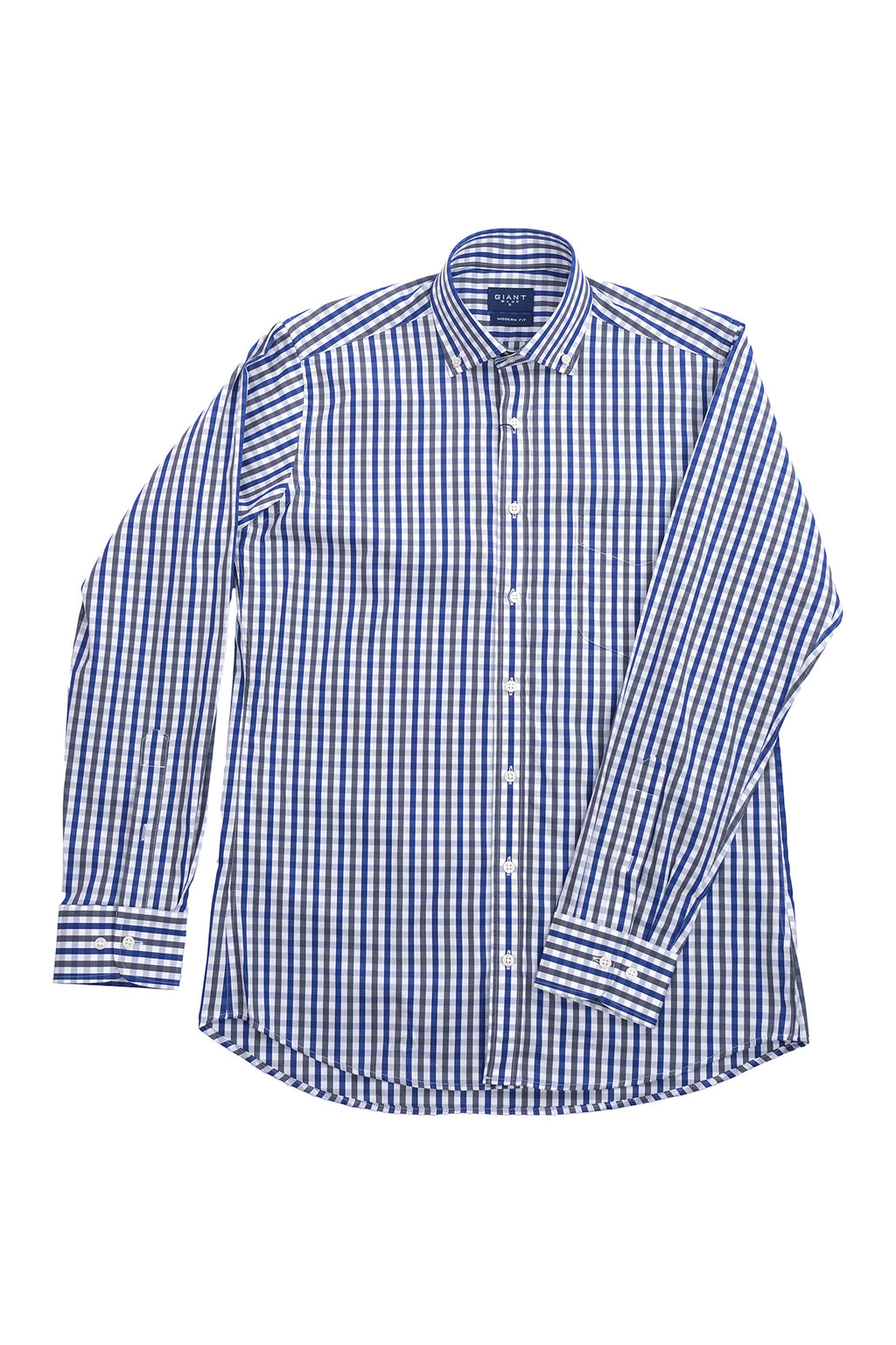 Giant Erkek Uzun Kol Kareli Gömlek - Minimalist Stil