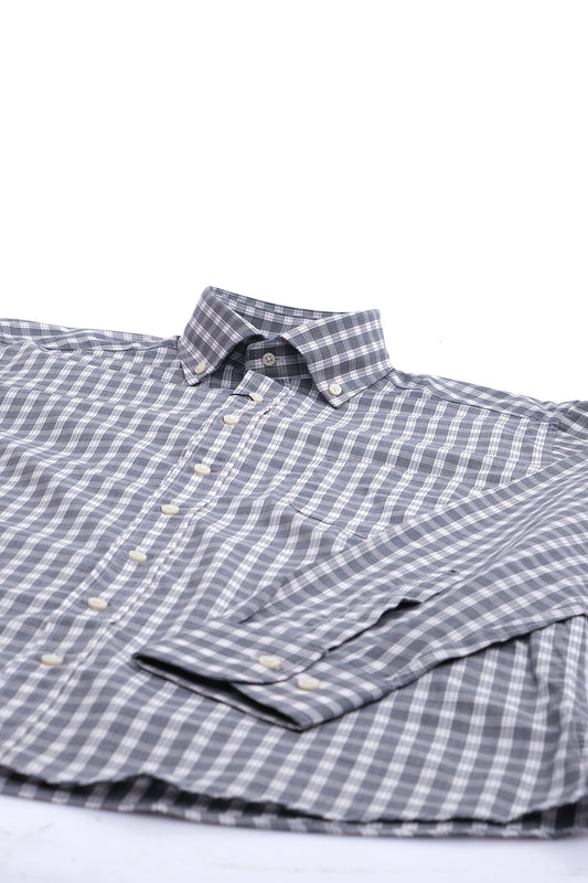 Giant Erkek Uzun Kol Gömlek - Kareli Desen - Minimalist