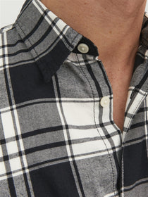 Jack&Jones Erkek Uzun Kol Kareli Minimalist Gömlek - Günlük Stil