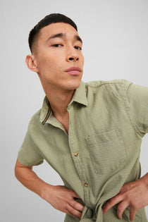 Jack&Jones Minimalist Kısa Kol Erkek Gömleği - Günlük & Rahat