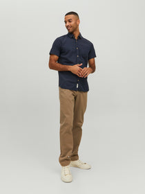Jack&Jones Minimalist Kısa Kol Erkek Gömleği - Günlük & Rahat