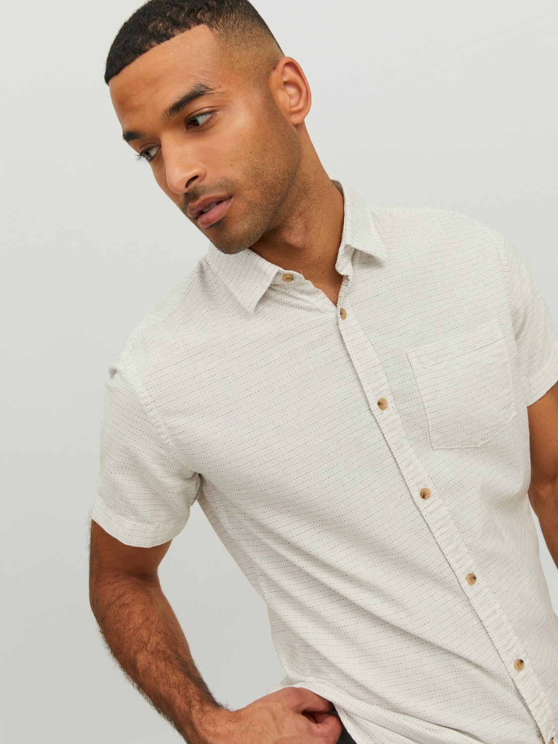 Jack&Jones Minimalist Kısa Kol Erkek Gömleği - Günlük & Rahat