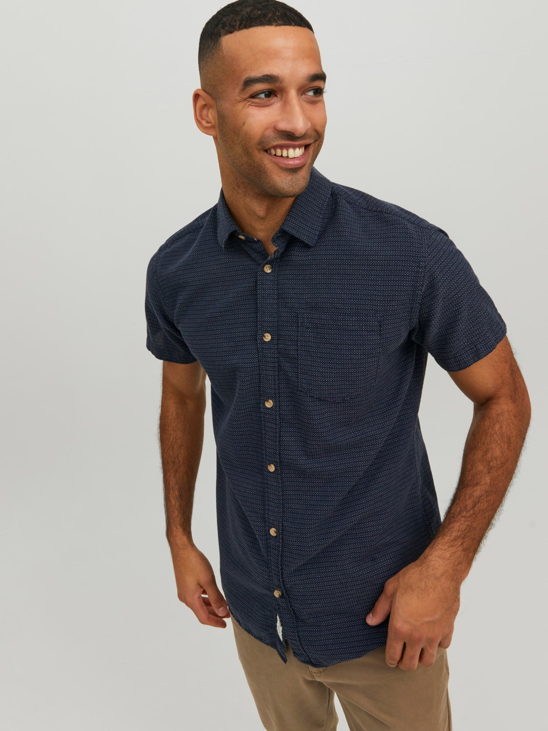 Jack&Jones Minimalist Kısa Kol Erkek Gömleği - Günlük & Rahat İkincil görsel