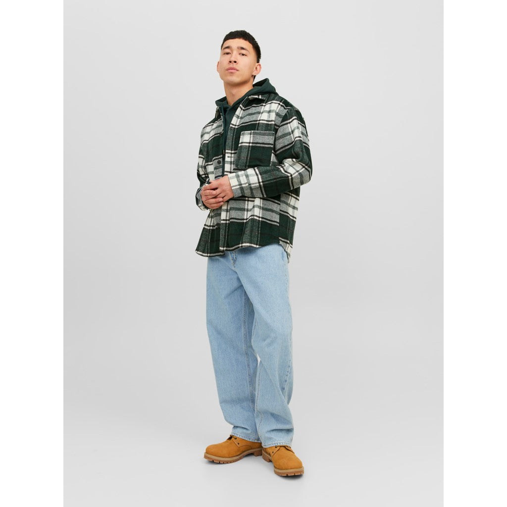 Jack&Jones Oversize Kareli Uzun Kol Gömlek - Günlük Şıklık