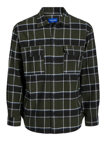 Jack&Jones Oversize Kareli Uzun Kol Gömlek - Günlük Stil