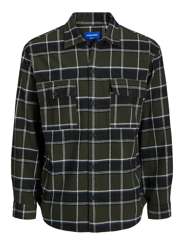 Jack&Jones Oversize Kareli Uzun Kol Gömlek - Günlük Stil