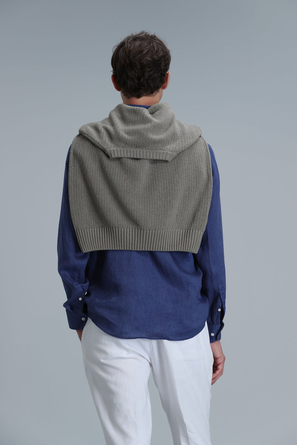 Lufian Minimalist Erkek Keten Gömlek - Uzun Kol - Günlük