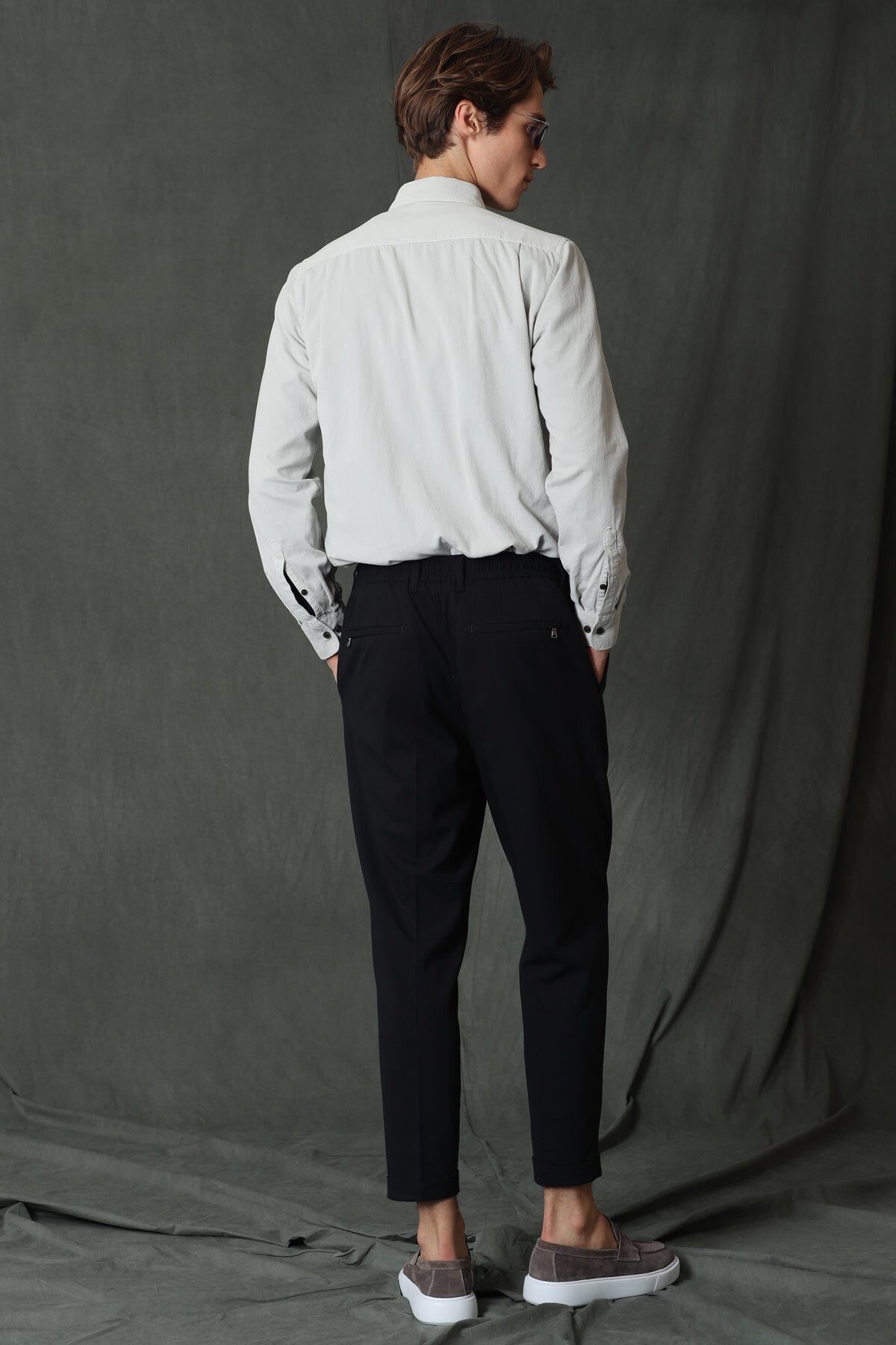Lufian Oversize Kadife Erkek Gömlek - Uzun Kol - Minimalist Tarz