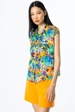 Ten Decorative Flap Pocket Chiffon Blouse