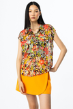 Ten Decorative Flap Pocket Chiffon Blouse