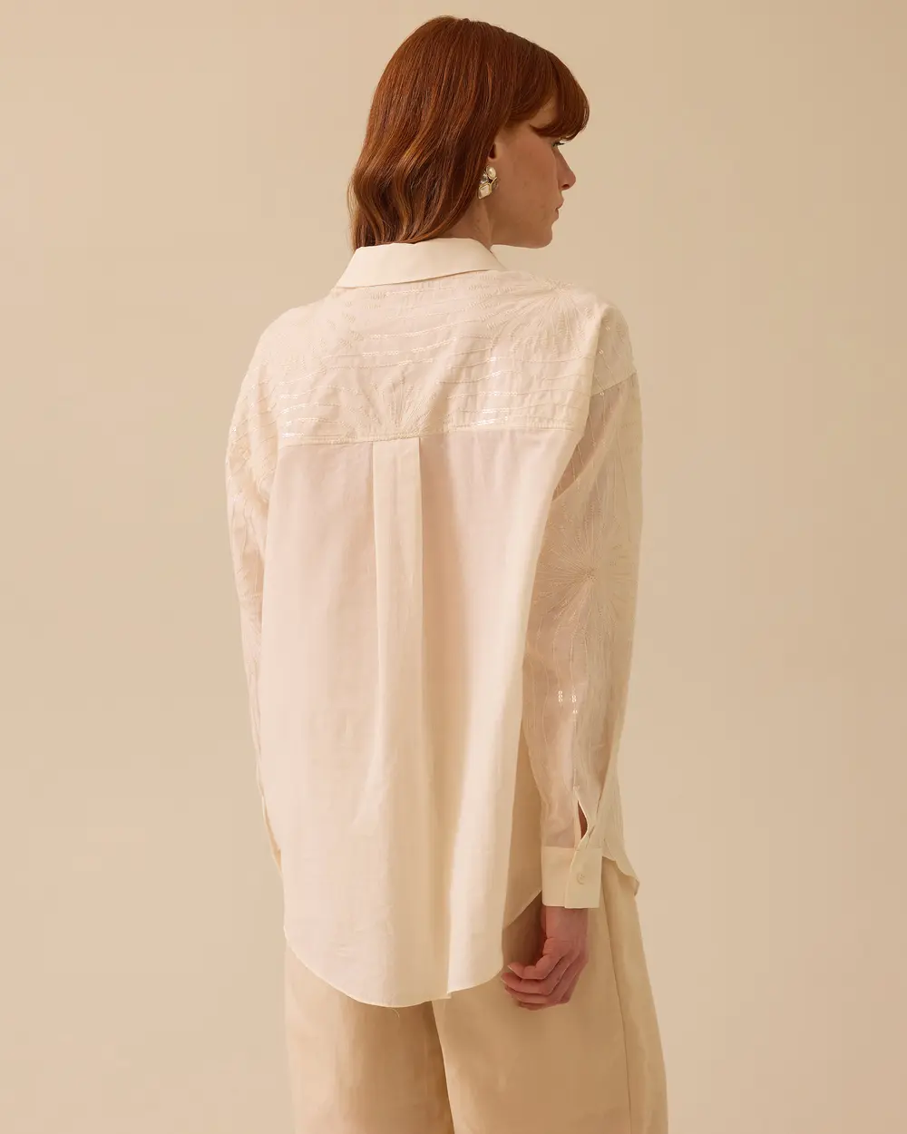 Seçil Minimalist Oversize Uzun Kol Gömlek - Günlük & Özel Gün Secondary image