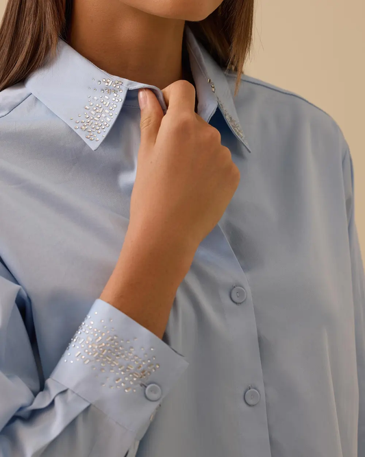 Stone Detail Long-Sleeved Shirt Selected