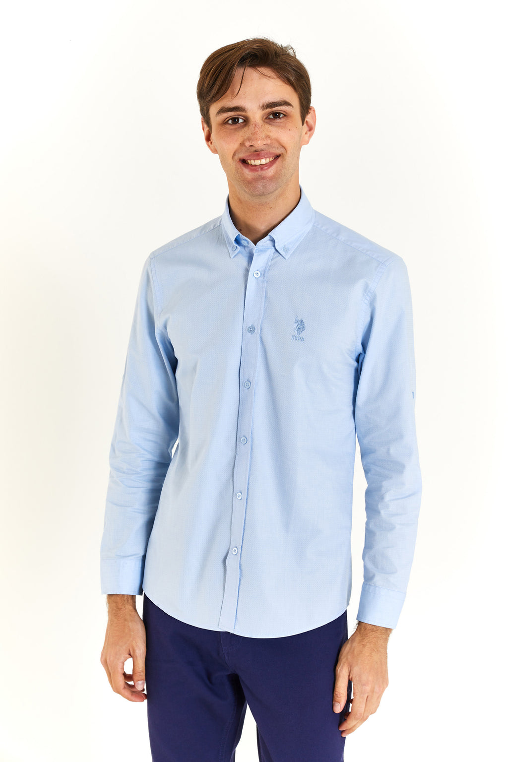 U.S. Polo Assn. Erkek Minimalist Uzun Kol Gömlek - Günlük/İş