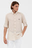 U.S. Polo Assn. Erkek Keten Gömlek - 3/4 Kol, Gömlek Yaka, Regular Fit