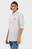 U.S. Polo Assn. Minimalist Erkek Gömlek - 3/4 Kol, Regular Fit, Günlük