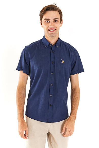 U.S. Polo Assn. Minimalist Kısa Kol Erkek Gömleği - Regular Fit