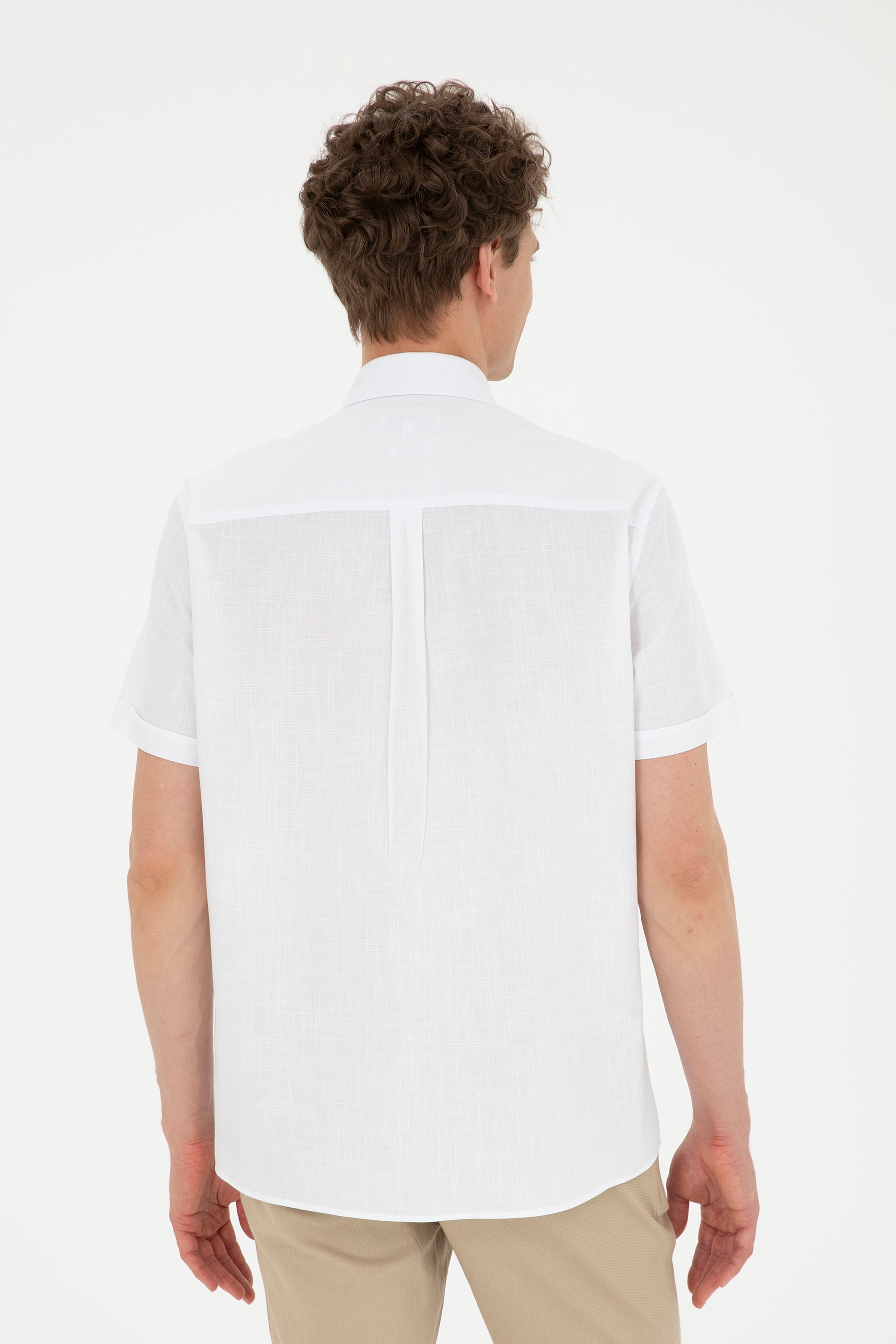 U.S. Polo Assn. Minimalist Kısa Kol Erkek Gömleği - Regular Fit